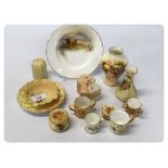 A GROUP OF 12 ROYAL WORCESTER, BLUSH IVO