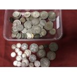 GB COINS: TUB OF PRE 47 FACE APPROX. £3,