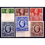 GB: 1939-48 HIGH VALUES MNH, SG 476-478c