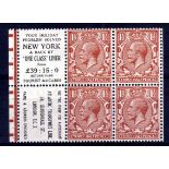 GB: 1924-6 BLOCK CYPHER 1 1/2d BOOKLET P