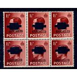 GB: 1936 1 1/2d BLOCK OF SIX (FIVE MNH)