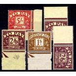 GB: POSTAGE DUES: 1937-8 2/6, 1955-7 1/-