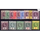 ST. LUCIA: 1904-10 BASIC SET OF 14 VALUE