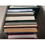 BOX WITH EUROPE IN EIGHT STOCKBOOKS, GRE