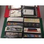 GB: BOX WITH FDC AND STAMPS IN NINE ALBU