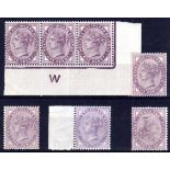 GB: 1881 1d LILACS OG OR MNH SELECTION I