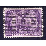 CANADA: 1897 JUBILEE $2 SOUND USED, SG 1