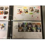 GB: BOX WITH FDC COLLECTION IN EIGHT ALB