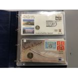 ROYAL MAIL PNC ALBUM WITH VARIOUS COIN O