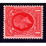 GB: 1934 PHOTOGRAVURE 1d WMK SIDEWAYS IN