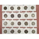 GB COINS: VICTORIAN SILVER SHILLINGS (20