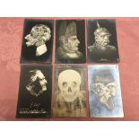 EARLY FANTASY HEAD POSTCARDS, BISMARK, L