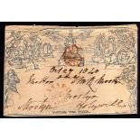 GB: 1840 2d MUL READY ENVELOPE a196 USED