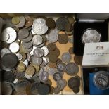 SMALL BOX MIXED COINS INCLUDING USA 1883