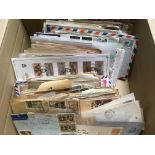 BOX OF ALL WORLD COVERS, CARDS, STATIONE