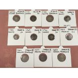 GB COINS: MAUNDY SILVER DATED BETWEEN 16