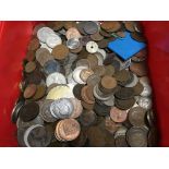 BISCUIT BOX OF MIXED COINS, SOME EARLY C