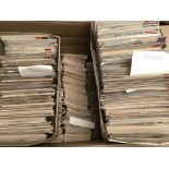 BOX OF POSTALLY USED POSTCARDS 1951-59 (