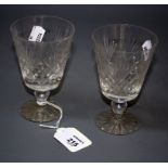 A suite of eight Royal Doulton crystal port glasses