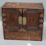 An early 20th century Japanese parquetry Kodansu table cabinet, 40 x 45 x 25cm