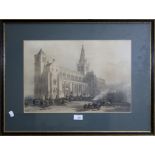 J D Harding After D Roberts St Mungos Cathedral, Glasgow a coloured engraving 32 x 47cm