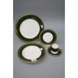 A 20th century Spode dinner service comprising seven dinner plates, eight salad plates, eight soup