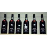 Six bottles of Taylor's 1985 Late Bottled Vintage Port, good levels, labels and capsules