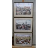 A collection of Marjorie Lester colour lithographs depicting naive topographical views of Banbury,