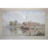Stephen John Bachelder (1849-1932) 'Old Malt House and Wherry,Rainworth Broard' watercolour,
