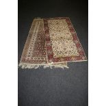 A Turkoman Belouch rug, 108 x 170cm, together with a probably Indian short runner