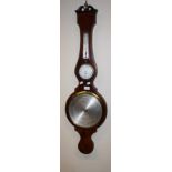 An early 19th century Tarelli of Northampton three function mecurial barometer thermometer with