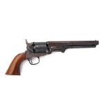 A .36 PERCUSSION REVOLVER SIGNED COLT, MODEL 'BREVETE LONDON NAVY', serial no. 101102, Belgian,