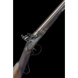 BROWN, LONDON A 20-BORE FLINTLOCK DOUBLE-BARRELLED SPORTING-GUN, no visible serial number, circa