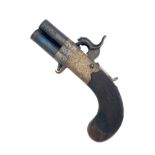 LILL, LOUTH AN 80-BORE PERCUSSION BOXLOCK TURN-OVER POCKET-PISTOL, no visible serial number,