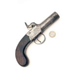 DRURY, LIVERPOOL A RARE OVERSIZED 10-BORE PERCUSSION POCKET-PISTOL, no visible serial number,