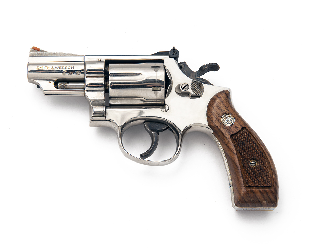 SMITH & WESSON A .357 (MAG) SIX-SHOT REVOLVER, MODEL '19-3', serial no. K792059, with nickel-