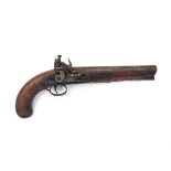 T. HARDING, SALOP A .700 FLINTLOCK HOLSTER-PISTOL OF SERVICE STYLE, no visible serial number,