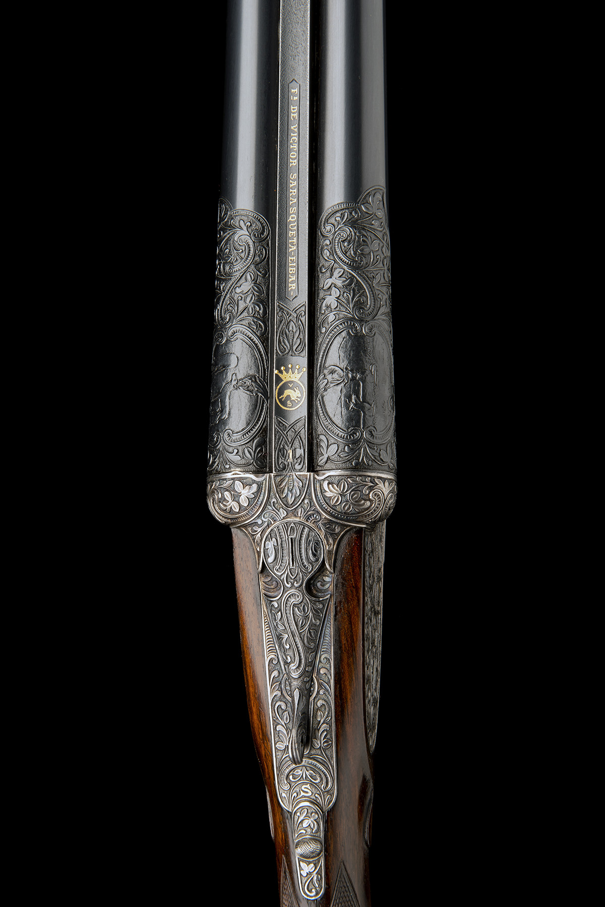 VICTOR SARASQUETA A 12-BORE 'MODEL 206' SIDELOCK EJECTOR, serial no. 80650, with two sets of barrels - Image 4 of 9