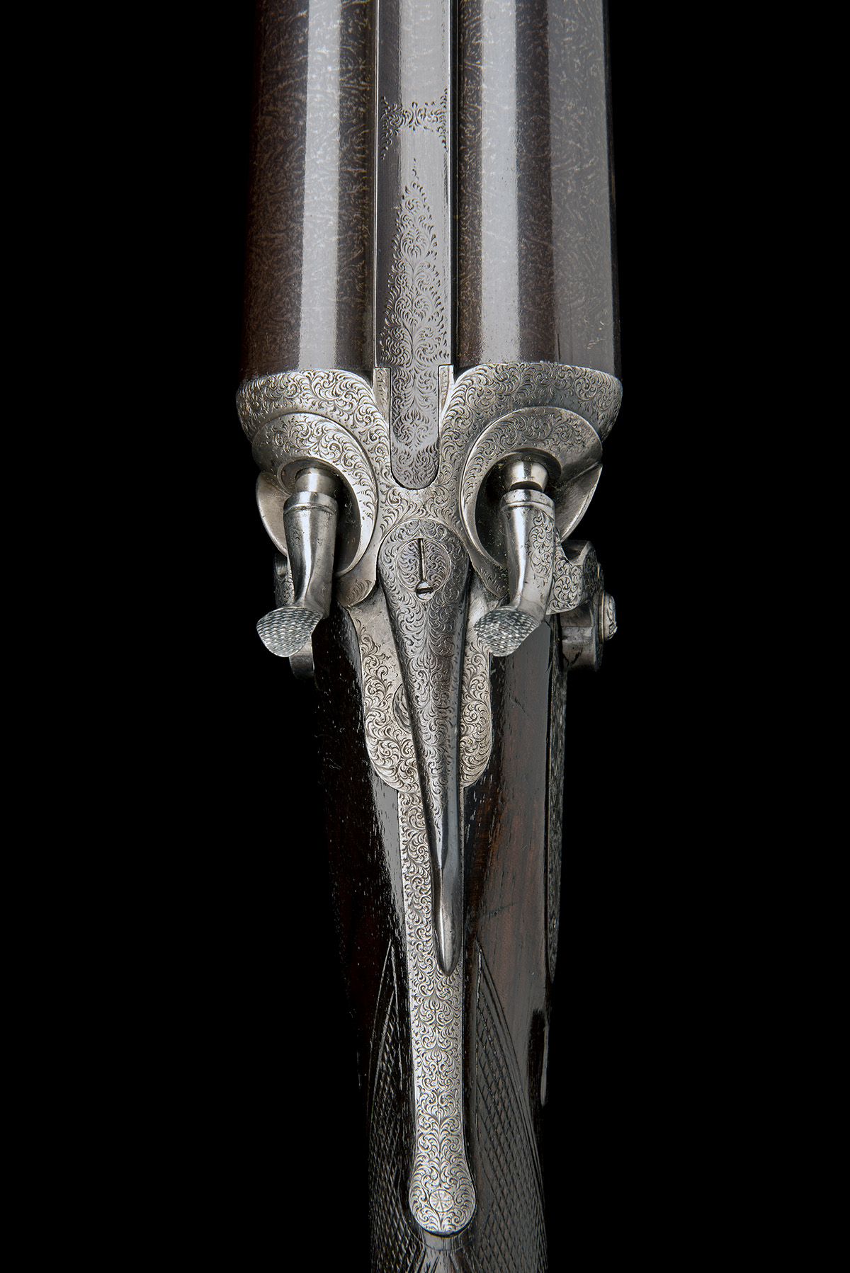 TRULOCK & HARRISS A 10-BORE (89MM) DOUBLE-BARRELLED TOPLEVER HAMMERGUN, serial no. 7774, 29 7/8in. - Image 4 of 12