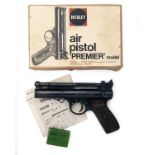 WEBLEY & SCOTT, BIRMINGHAM A BOXED .22 BARREL-COCKING AIR-PISTOL, MODEL 'PREMIER', batch no. 264, '