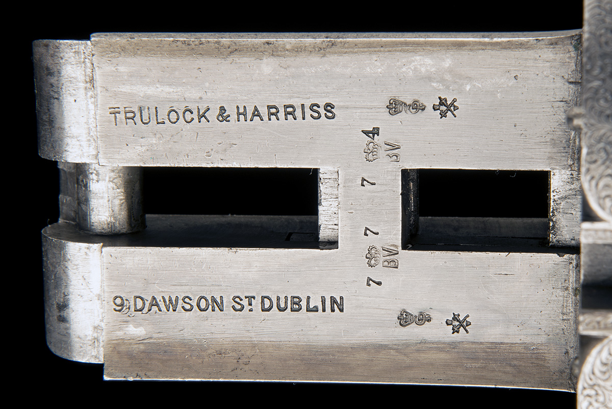 TRULOCK & HARRISS A 10-BORE (89MM) DOUBLE-BARRELLED TOPLEVER HAMMERGUN, serial no. 7774, 29 7/8in. - Image 11 of 12