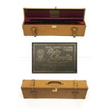 PIETRO BERETTA A LEATHER DOUBLE MOTOR GUNCASE, fitted for 73cm. or 78cm. over and under barrels, the