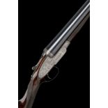 F. BEESLEY (FROM PURDEY'S) A 12-BORE GREEN PATENT SINGLE-TRIGGER SELF-OPENING SIDELOCK EJECTOR,