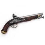 A .650 FLINTLOCK SERVICE-PISTOL, UNSIGNED, MODEL 'WILLIAM IV SEA-SERVICE', rack no. D16, with