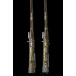 IBERBACHER, LINZ A SUPERB PAIR OF 25-BORE WHEELOCK HUNTING-RIFLES WITH GILDED MOUNTS, no visible