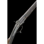 BOSS & CO., LONDON A SCARCE 12-BORE PINFIRE SINGLE-BARRELLED HAMMER UNDER-LEVER SHOTGUN, serial