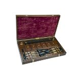 ASPREY A FINE AND COMPREHENSIVE MAHOGANY CASED SHOTGUN CLEANING KIT, measuring 23 3/8in. x 13 5/8in.