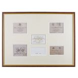 A FRAMED COLLECTION OF JAMES PURDEY & SONS TRADE / CASE LABELS, No. 7 of 200 limited edition, the