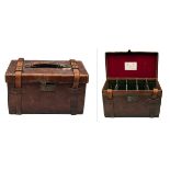 JAMES PURDEY & SONS A LEATHER CARTRIDGE MAGAZINE, for approx. 500 cartridges, the lid interior lined