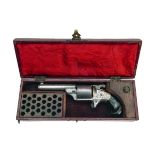 MOORE'S PATENT FIREARMS CO., USA A CASED .31 TEAT-FIRE POCKET-REVOLVER, MODEL 'PATENT FRONT